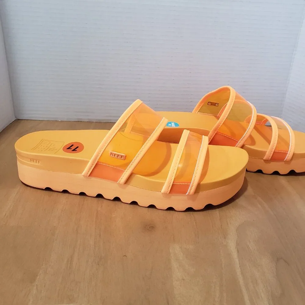 Reef Women's Vista‎ Hi-Energy Cushion Comfort Sandals Orangeade Color Sz 11 New